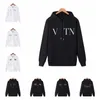 Designer Luxury Valantinos Sweater Hoodie Mens and Womens Sweatshirt Letter Tryckt Pullover Loose Casual Cotton Hooded Coat Jacket