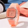 Armbanduhr Square Women Quartz Watch Student Kinder Silikon Kristall Fashion Geschenk Elegante Drop