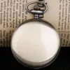 Pocket Watches Retro Klassische FOB -Polnische Quarz Uhr MENS Pendellist Kette glattes Relogio de Bolso Geschenk