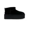 2024 Ultra Mini Platform Snow Boots Ankle Boot Shoes Tasmans Short Bottes Fashion Designer Chestnut Triple Black Winter Keep Warm Wool Real Leather Platform Booties