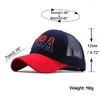 Boll Caps Simple Brand USA Flag Baseball Cap för män Kvinnor Mesh Snapback Hat unisex America Brodery Hip Hop Gorras Casquette