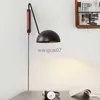 Lampy ścienne Scandinavia Minimalistyczne lampy na ścienne obrotowe ramię żelazna ściana wisząca lekka dekoracje domu sypialnia salon lampa czytania HKD230814