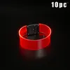 Decorazione per feste da 10 pc a LED magnetico TPU stampabile incisione incisa Bracciale luminosa barra da disco di musica da discoteca