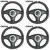 Cardak Black Leather Red Marker Car Steering hjulskydd för Audi A4 B6 2002 A3 3Spoaks 2000 2001 2003 Audi TT 19992005 J220808278D