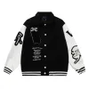 2023 Lois Verde Giallo Bianco Designer Mens Giacche Varsity Animal Lettera Asciugamano Ricamo Giacca da baseball floreale Coppie Cappotto da donna Outwear