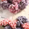 Decorative Flowers Ins Style Hydrangea Artificial High Quality Spun Silk Handmade DIY Dried For Garden Home Wedding Table Dcoration