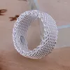 حلقات الكتلة 925 sterling Silver Interwoved Web Ring for Woman Fashion Charm Carming Jewelry Jewelry