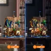 Bloklar Funwhole Medieval Pier Inn Aydınlatma Binası Tuğlalar Set Ortaçağ Pier Inn LED İnşaat Modeli 2143 PCS Yetişkinler ve Gençler 230814