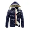 Brustpocket Abzeichen Herren Down Jacke Mode Designer Pufferjacke Winter mit Kapuze Down Jackets abnehmbarer Hut warmer Mantel Größe 1-5