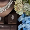 Necklace Earrings Set HIBRIDE Fashion Cubic Zirconia Wedding Crystal Bridal Dubai Nigeria Women's Earring N-954