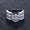 Band Rings Huitan Luxury Stylish Proposal For Women With Micro Paved Wedding Engagement Wholesale Lots Bulk 230814