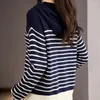 Swetery damskie pasiastki z kapturem swetra swetra damskie bluzki z dzianiny 2023 wiosenna moda swobodna luźna koreańska dam