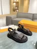 Projektantki Kapcie Sunset Comfort Flat Sandals Designer Kobiety Slipper Summer Modna Dzianin Sandały skórzane Espadrilles Cordoba Sandal Rozmiar 35-42