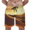 Short masculin carton d'été Golden Desert Sports Dunes Sunset Landscape Custom plage personnalisé mignon Trunks de natation à sec rapide grande taille