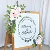 Decorative Flowers Wedding Arch Flower Artificial Water Sign Welcome Decor Corner Activity Floral Arrangement