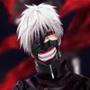 Máscaras de festa Anime Tokyo Ghoul Kaneki Ken Cosplay Trajes Mask Scary Halloween Masquerade Carnival Festival Decors Stage Props 230814