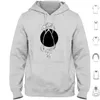 Sweats à capuche pour hommes Le sweat à sweat d'os heureux Cotton Coton Long Sorne Rottom Fantom Black and White Illustration Graphic Nature Death Bird Circle