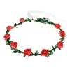 Crown LED Flower Wreath Hair Accessories Light Up Foam Rose Bodband Party Birthday Floral Headpiece For Women Girls Wedding Beach LL LL