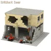 Blocchi abbandonati edifici rovinati MOC WW2 PUBG Base militare Scene fai -da -te Building Set di parti per figure di soldati dell'esercito Boys Toys 230814