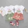 Zestawy odzieży Summer Baby Ubrania Dzieci Modne chłopcy Dziewczęta Kreskówka T-shirt+Shorts 2PC/Set Toddler Casual Clothing Tracksuit