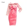 Dolls NK Official 1 PCS Vintage Style for Kids 16 Doll Dress Red Bow Clothing Rapel Rapel Lange Mouw Shirt voor Barbie Doll Accessories Toy 230814