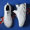 Blad Mensskor Ny vår och höst Flying Mesh Shoes Casual Sports Shoes Fish Scale Tidal Shoes Gym Fashion Designer Mens Running Shoes