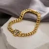 Link Bracelets Gold Color Leopard Bracelet Metal Copper Zircon Cuban Chain For Women Hip-hop Punk Female Jewelry Gifts Wholesale Drop