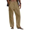 Pantalon masculin élégant hommes cordons 3D coupure droite de la jambe longue longue sport de séchage rapide vêtements quotidien