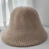 Beretti Cappello con sede in lana vintage per donne 2023 Fisherman invernale a maglia invernale semplice versatile alla moda del bacino viola Panama