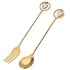 Set di stoviglie 2 pezzi inossidabile cucchiaio in acciaio posate set da cucchiaino da cucchiaino da cucina da cucina da cucina ACCE