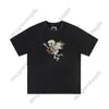 GD T-shirt gewassen Old Angel Skull Print Short Sleeve Street Men's and Dames Casual T-Shirt Pure Cotton High Street Designer Brand