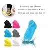 1 Paar wasserdichte nicht rutschfeste Silikonschuh Schuh hohe elastische Verschleiß-resistente Unisex-Regenstiefel für Regenentag im Freien wiederverwendbare Schuhabdeckung