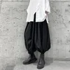 Pantalon masculin surdimensionné harem hommes femmes japon streetwear mode lâche lâche décontractée les jambes larges samurai plus pantalons de tailleur de taille