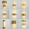 Wandlampen moderne gouden luxe kristallen muurlamp slaapkamer bedkamer lampkamer woonkamer hotel corridor led muur lamp muur sconce hkd230814