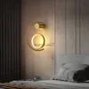 Wall Lamps Bedside wall lamp LED master bedroom light luxury creative design modern minimalist living room background HKD230814