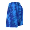 Men's Shorts Summer Gym Retro Tie Dye 60S Running Blue And Aqua Print Pattern Board Short Pants Quick Dry Swim Trunks Large Size