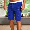 Jeans masculins shorts décontractés printemps d'été déchirés slim droits respirants pour les tenues pour hommes us