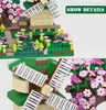 Blocks City Street View Sakura Windmill Building Blocks Fisherman's Cottage Tree Assemble Toys For Children Kids Toy Gift Decora R230814