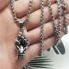 Hänge halsband personlighet Fist Necklace för män gotisk punk hiphop/klippkedja långa manliga smycken tillbehör