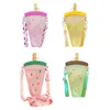 Water Bottles Bottle With Straw Juice Drinking Cup For Summer Camping Birthday Gift