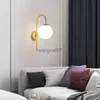 Lampade a parete moderna moderna minimalista in vetro a parete Goldenblack lampadina E27 Lampada da comodino soggiorno Soggio