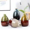 Vasen Keramik moderne grüne Pflanze kreative Ofenwechslung Glaze Hydroponische Blumenflasche Home Dekoration Möbel Kunsthandwerk Ornamente