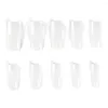 False Nails 500st/Bag Nail Tips Inget veck Långt platt huvud Full täckning för förlängning Design UV Gel Polish Manicure Accessories Tools Tools