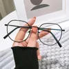 Sonnenbrille 5 Farben Antiblau -Licht Blockierfiltergläser Frauen Herren Lesen Computer Retro Metall Transparente Brillen