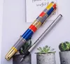 Ballpoint PenS Hero 767 Metal Rollerball Pen with Facka vackert färgat bläck penna medium 0,7 mm gyllene klipp för affärskontor 230812