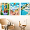 Dipinti moderni famosi viaggi in Francia Travel Cityscape Art Poster Stampa ad aria Goloning Reoling Reaching Interior Tela Painting Decorazioni per la casa 230814