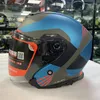 Capacetes de motocicleta Mt Thunder 3 SV Moda Decels Capacte de Moto Retro Capacete 3/4 Open Face Double Sun Visor Motobike Casco