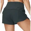 Kvinnors shorts Kvinnor Back Zipper Pockeks Sports With Line Running Training Gym Workout Training Sportwear