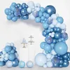 Decorazione Ghirlanda di palloncini blu Matrimonio Compleanno Ballon Decorazione per il primo compleanno di un anno Bambini Baby Shower Boy Baloon