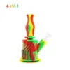 Waxmaid Double Percolator Water Pipe beaker glass bongs hookahs Multi Function 4 in 1 Honeycomb Platinum Cured Silicone US warehouse retail order free shipping